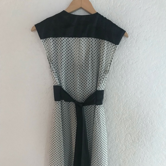 BCX Black polka-a-dot Dress Size 7 - Picture 2 of 4